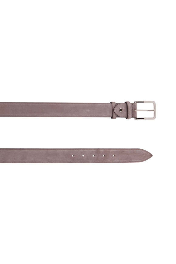 Bontoni Gray Suede Belt - view 2