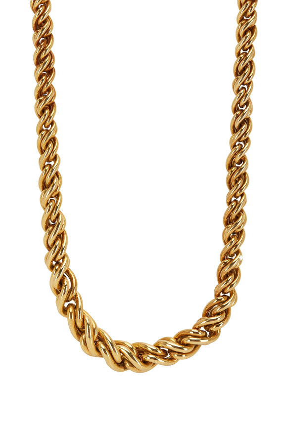 Estate Jewelry - 1980's Gold Rope Necklace