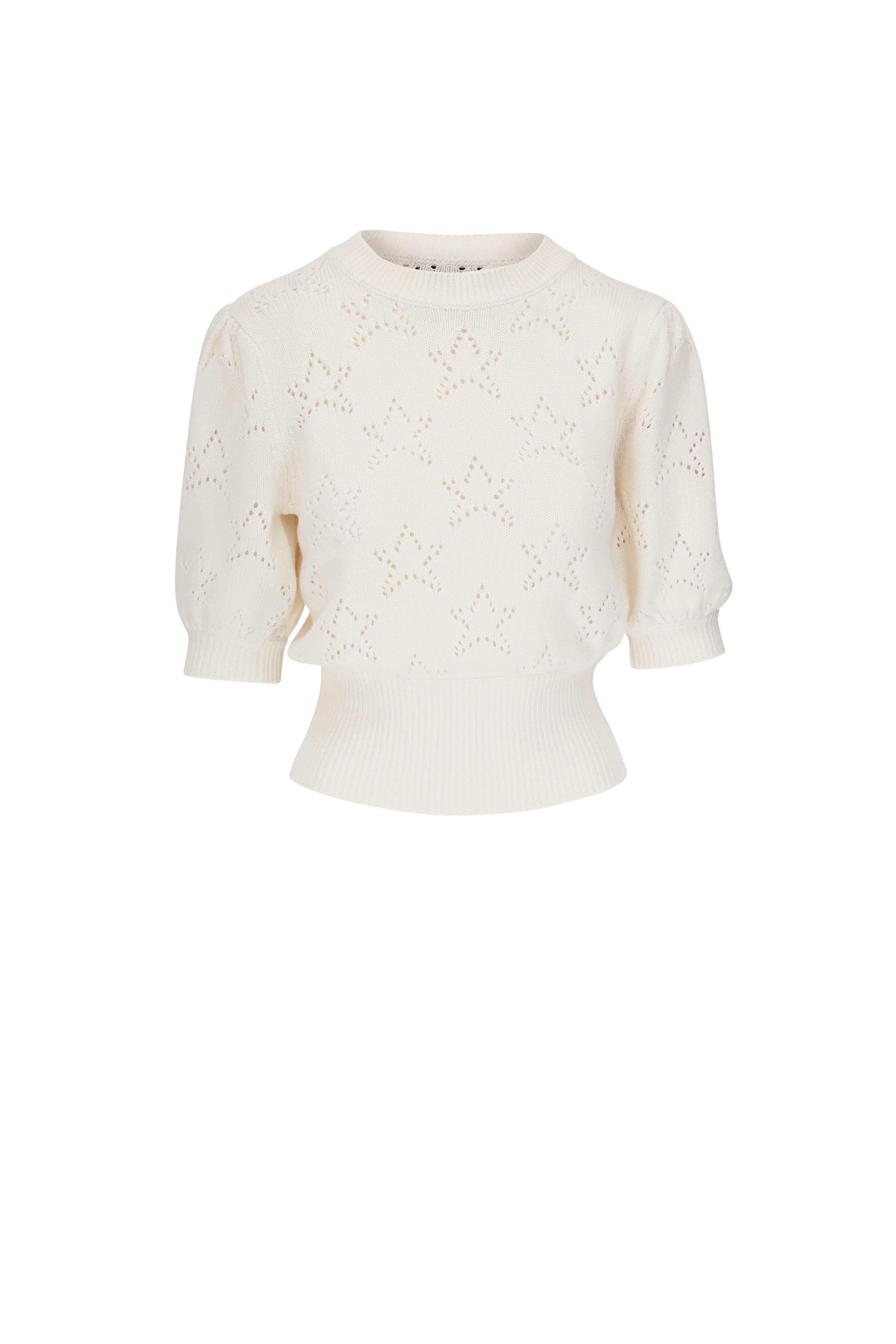 7 For All Mankind - Antique White Star Sweater | Mitchell Stores