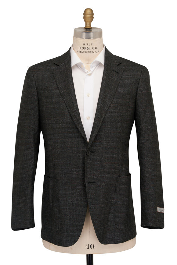 Canali - Olive & Rust Wool Blend Sportcoat