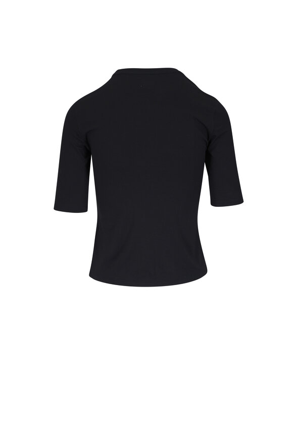 L'Agence - Saundra Black Crew Neck T-Shirt