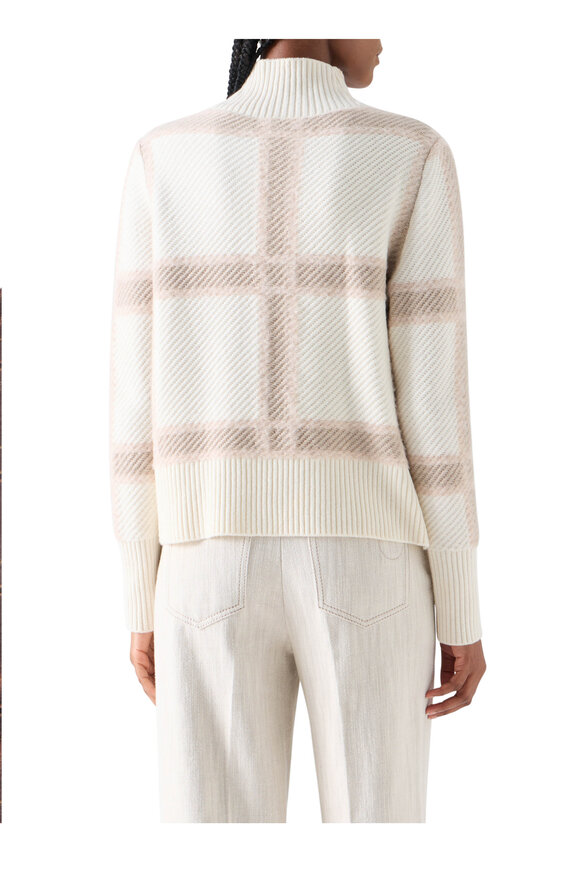 Akris Punto Cashew Intarsia Plaid Sweater - view 3