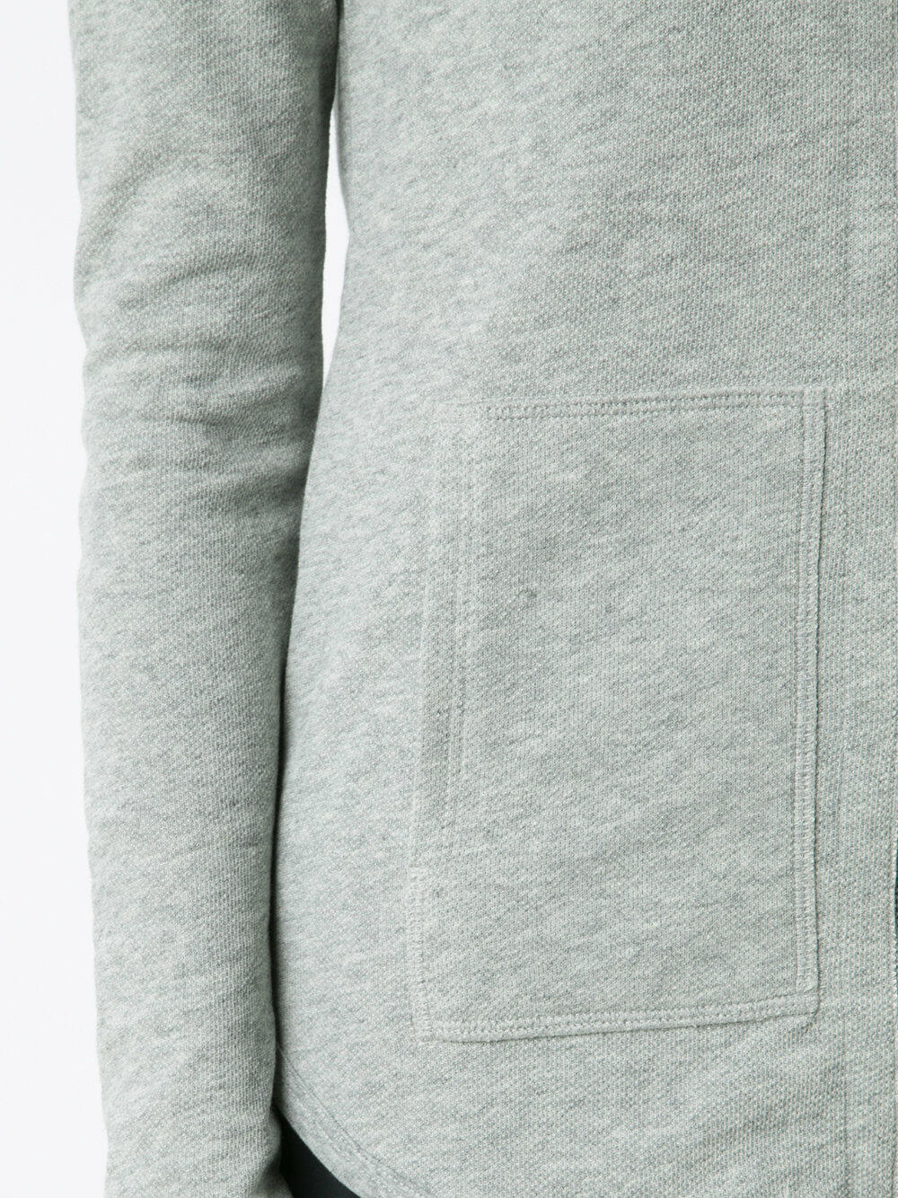 A T M - French Terry Grey Zip Front Hoodie