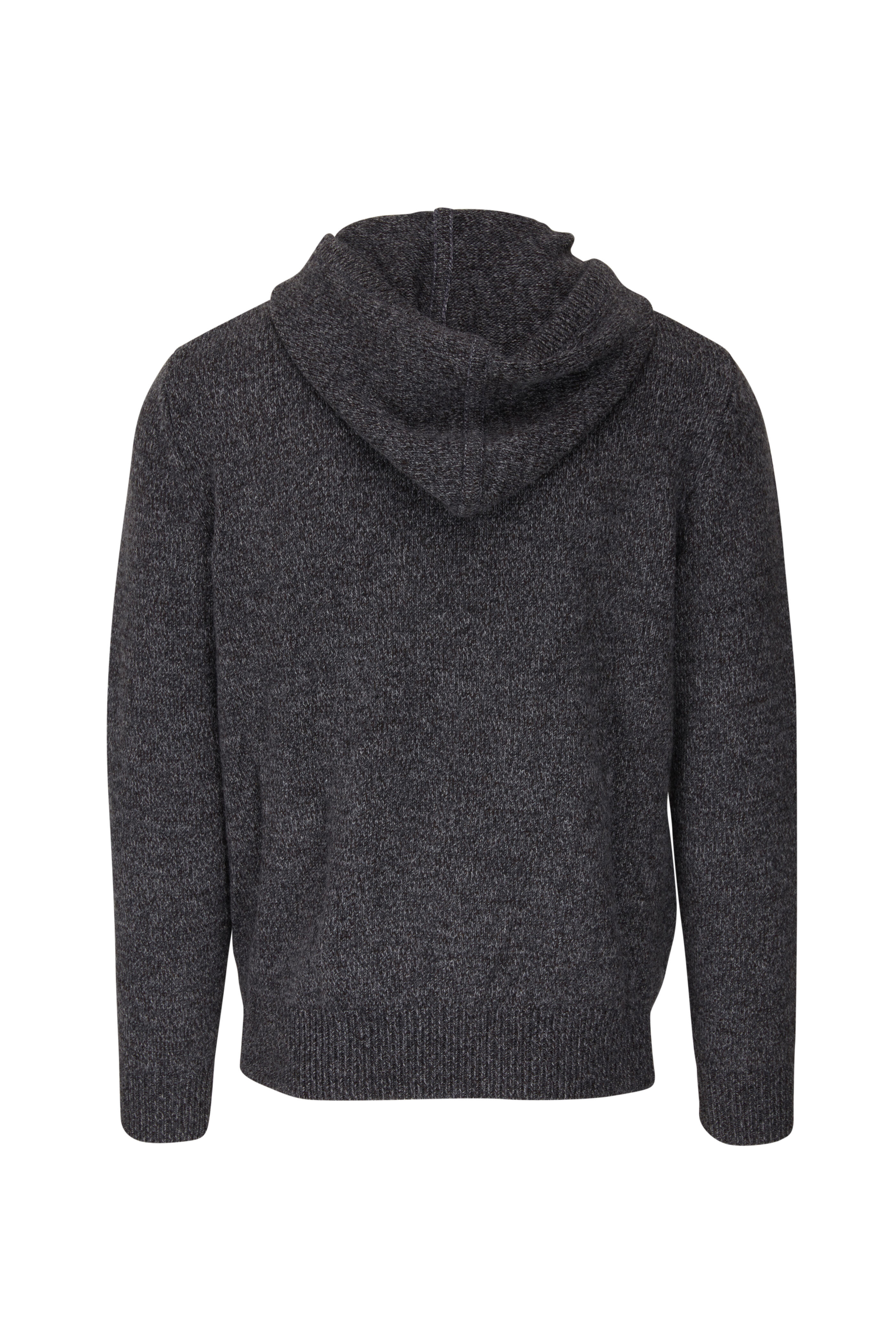 Faherty Brand - Charcoal Wool & Cashmere Full Zip Hoodie