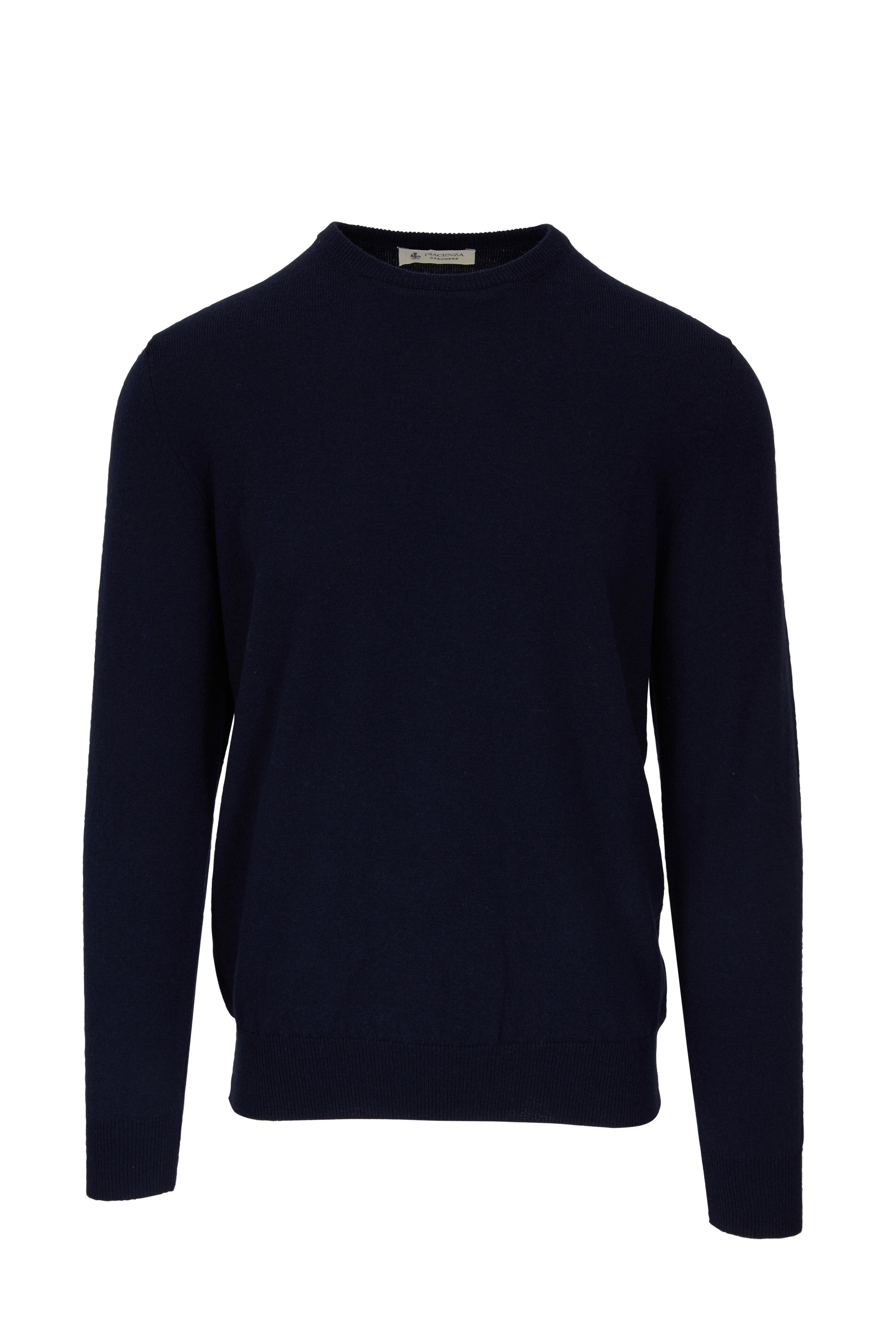 Piacenza Cashmere Cashmere Crew Neck Sweater Navy at