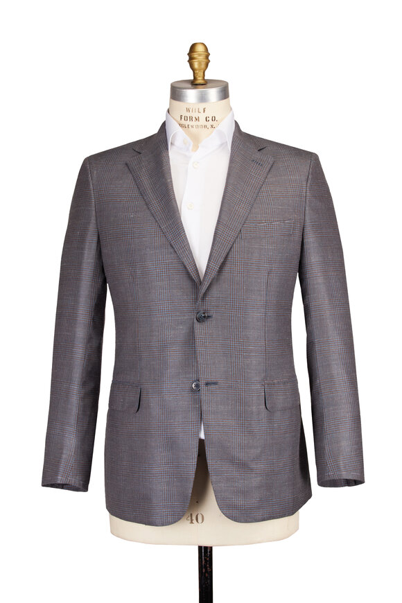 Brioni Olive & Blue Plaid Sportcoat - view 2
