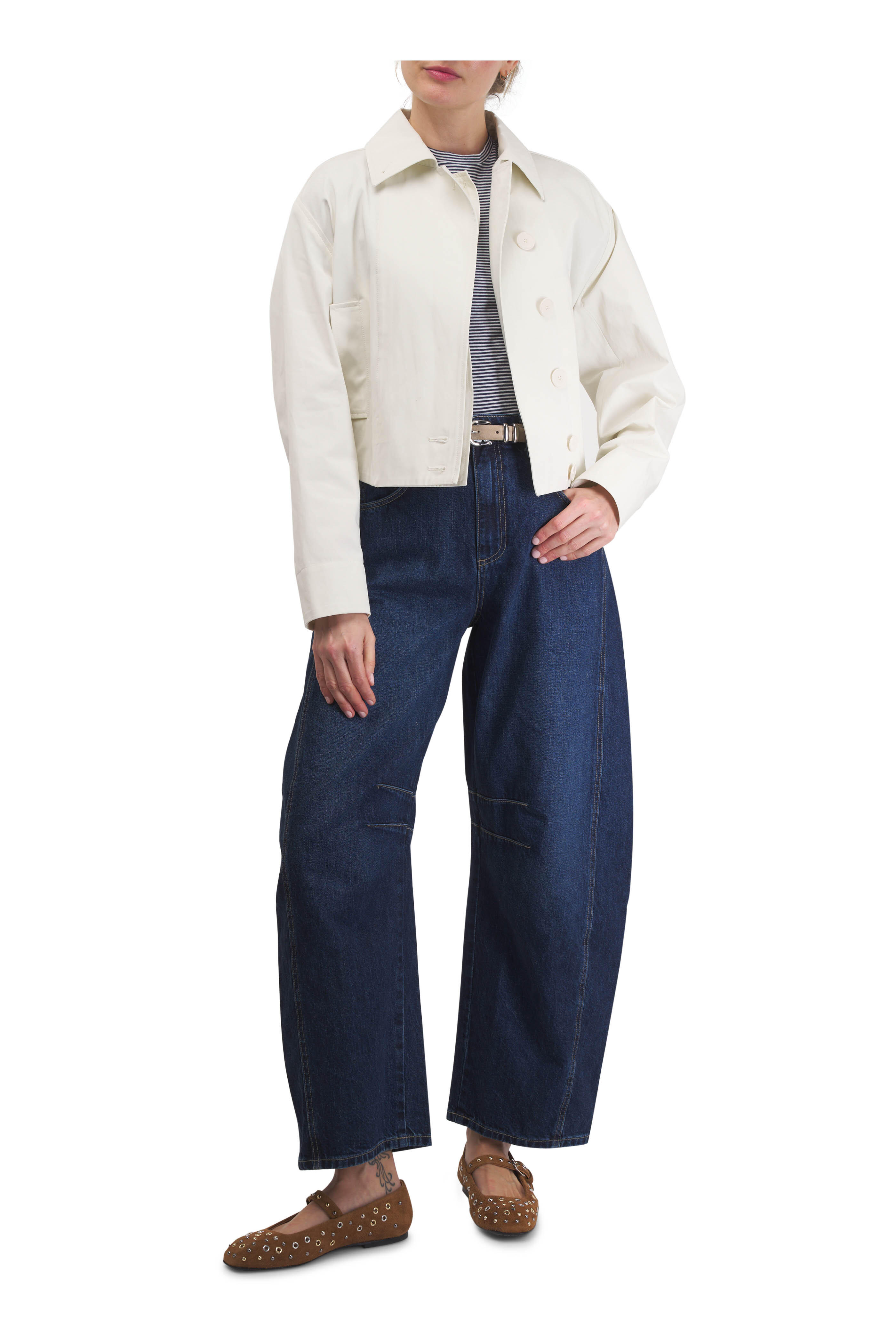 Dorothee Schumacher - Wild Softness Brown Studded Ballerina Flat