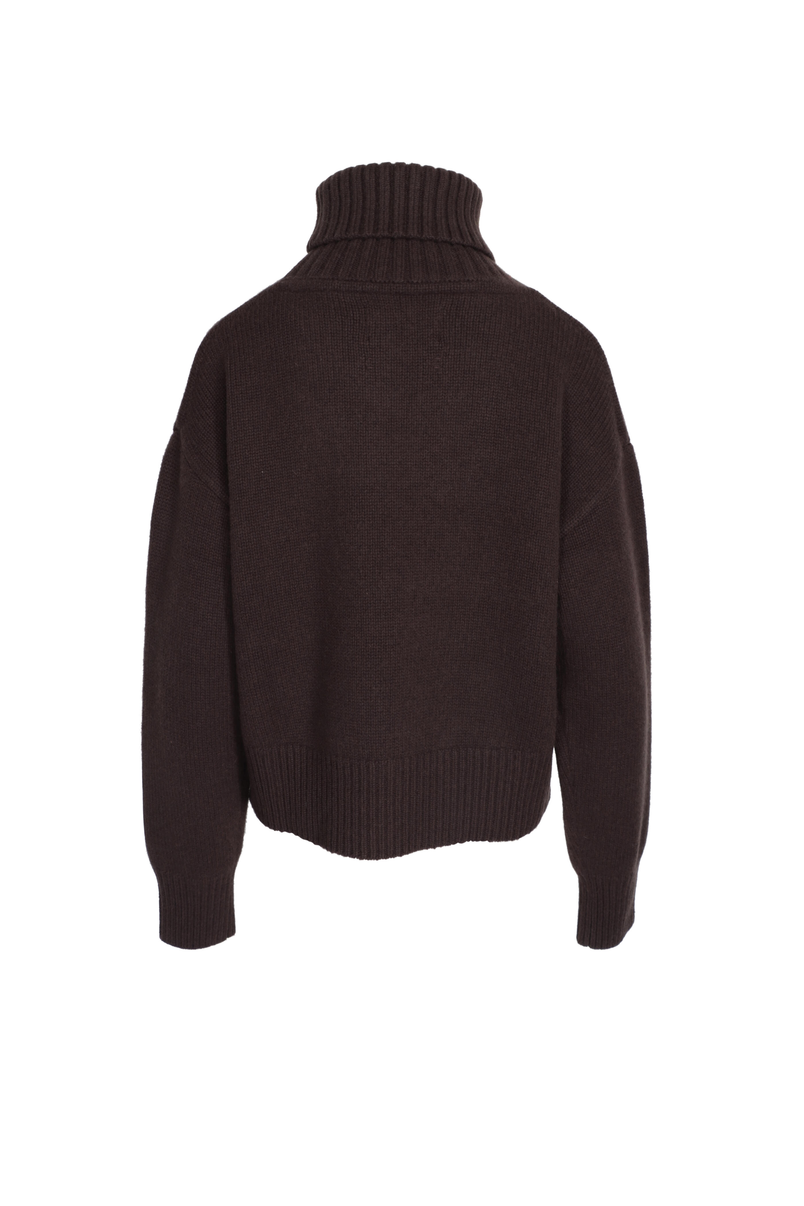 Extreme Cashmere - Extra Crop Dark Brown Funnel Sweater