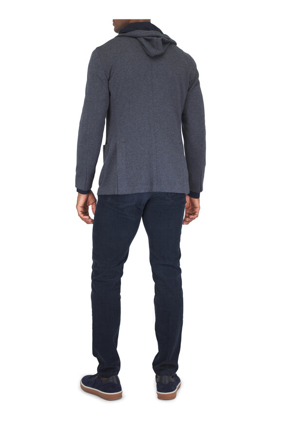 Tiki Charcoal Gray Jersey Dickey Jacket - view 3