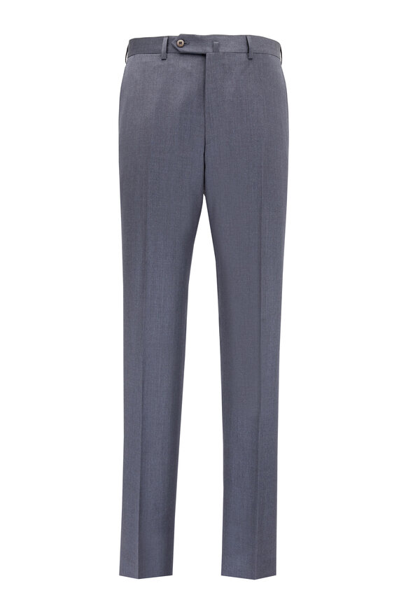 【SCENERITY】Formal wool slacks Men's Traditional Fit Year'rounder Stretch Wool Dress Pants