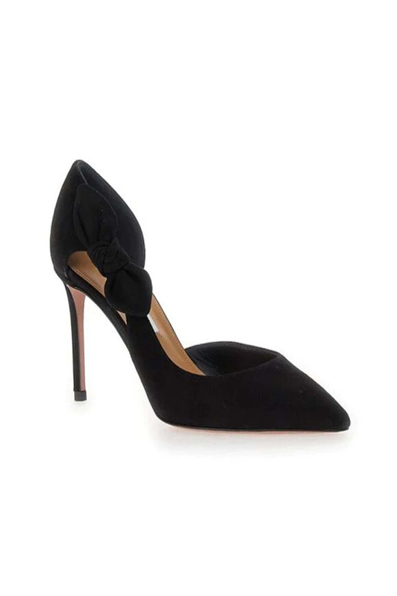 【関税&送料込】Saint Laurent Pumps Saint Laurent - Zizi Black Patent Leather Ankle Strap Pump