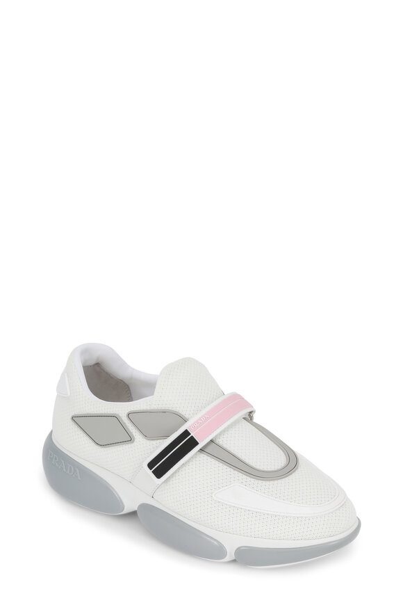 Prada - White Mesh Cloud Bottom Sneaker