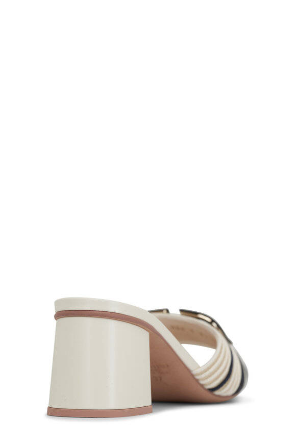 Valentino Garavani - Cornely Ivory & Marine Slide Mule, 60mm 