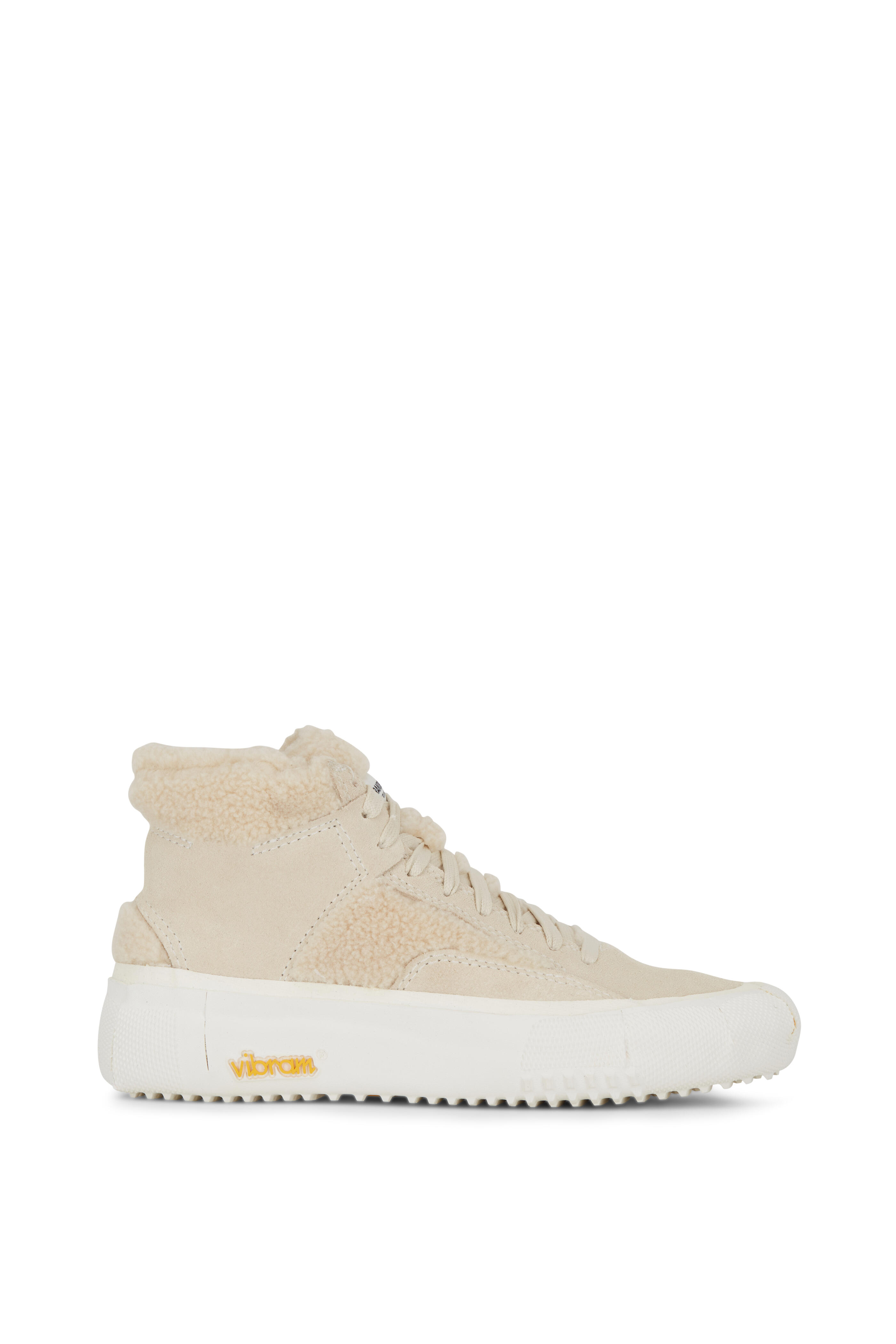 Brandblack - Natural Faux Shearling High-Top Sneaker