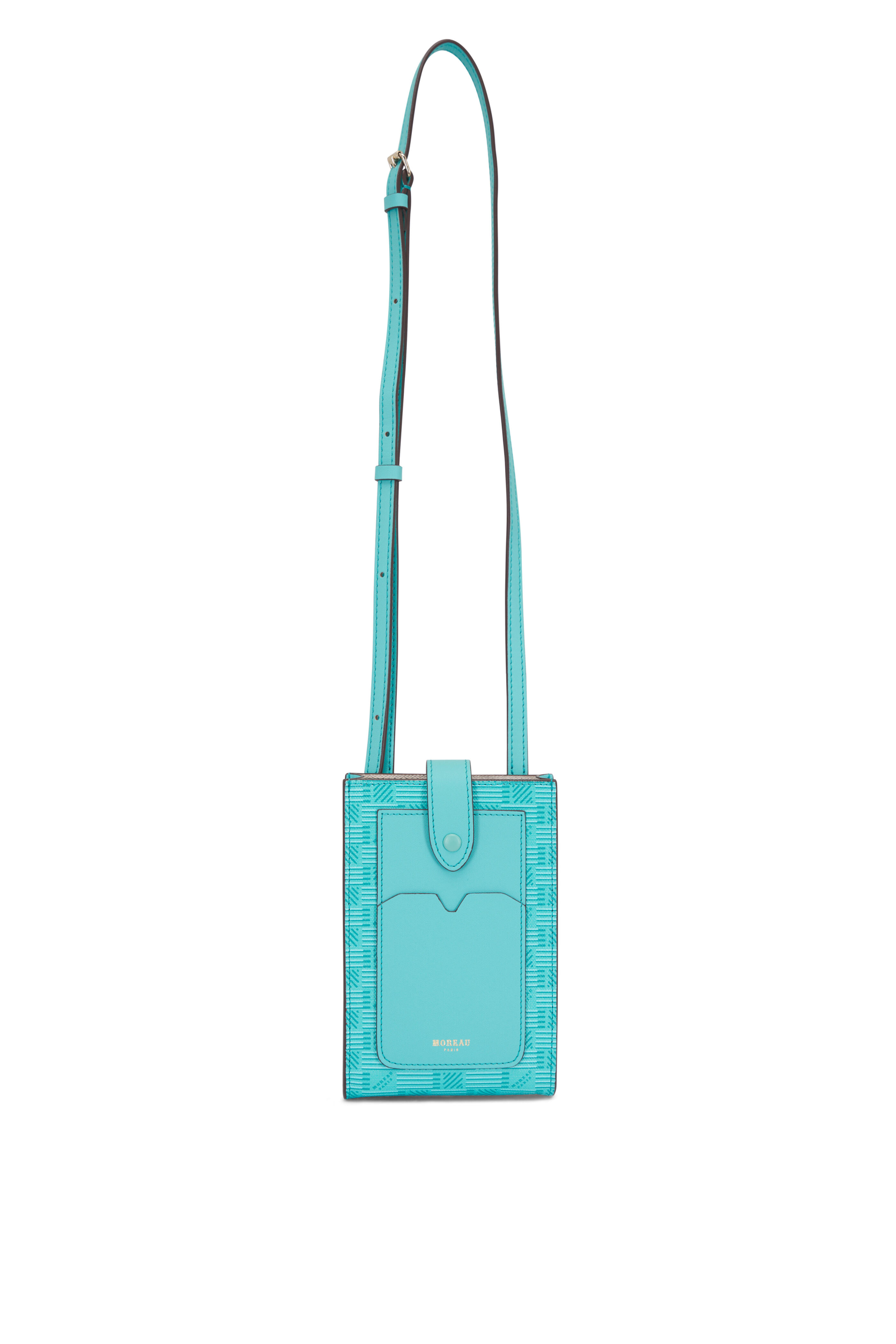 Moreau Paris - Turquoise Vertical Phone Pouch & Card Holder
