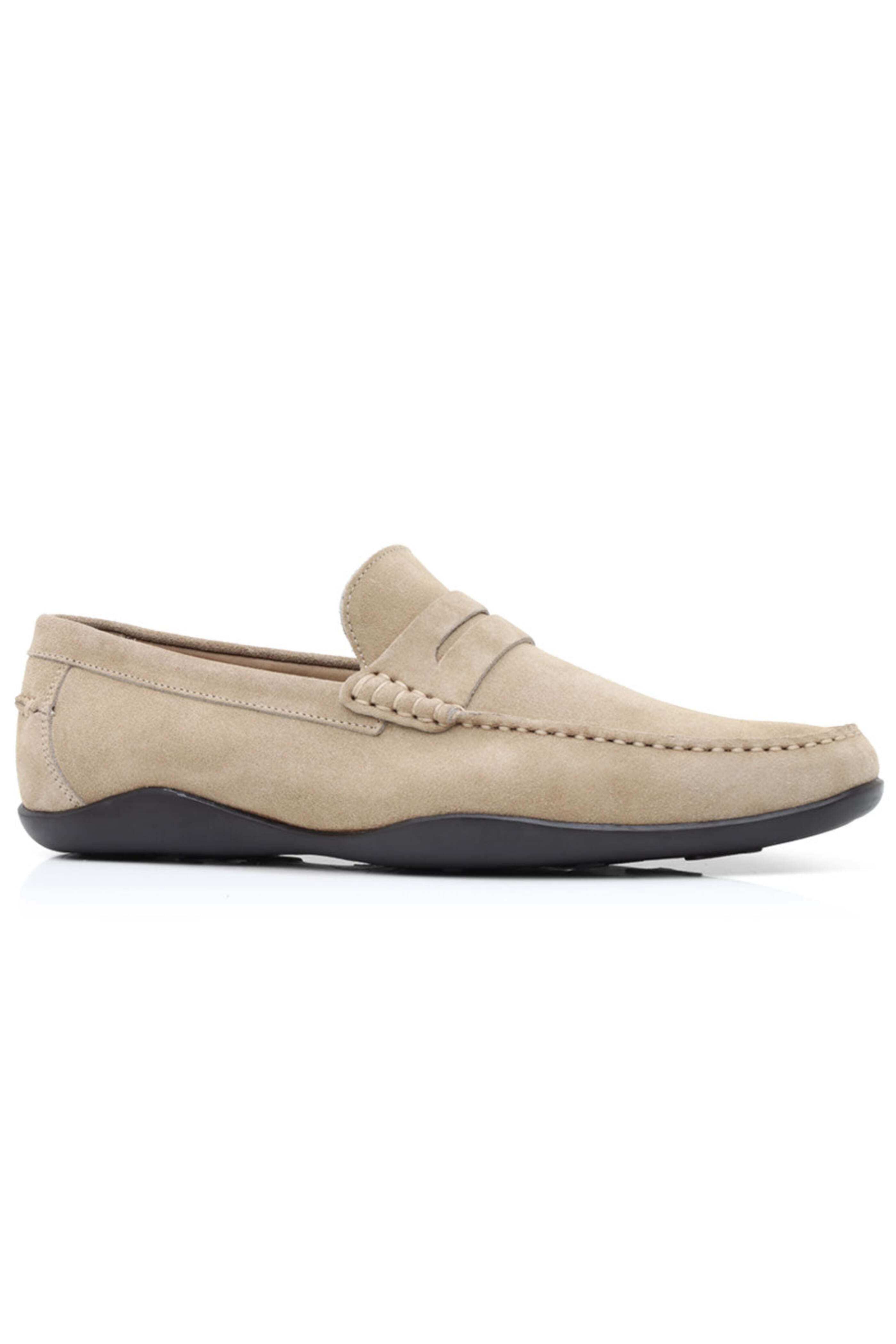 Harrys of London - Suede Basel Kudu Penny Loafer in Cork