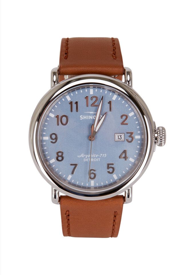 Runwell 41mm, Slate Blue Dial, Brown Leather