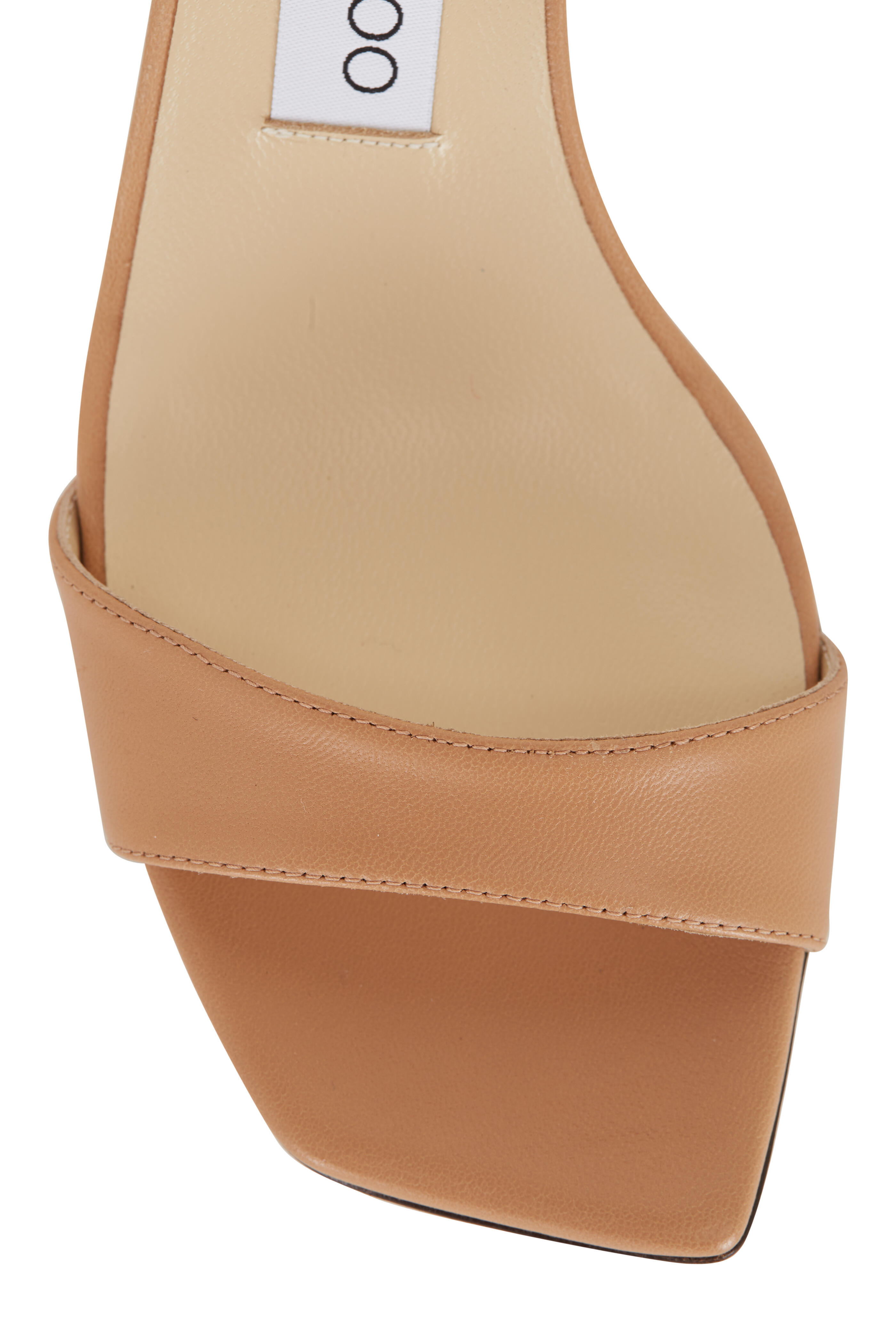ロゴメタルプレート■Jimmy Choo JAGO 60ナッパレザー CARAMEL Jimmy Choo - Jago Caramel Leather Ankle Strap Sandal, 60mm