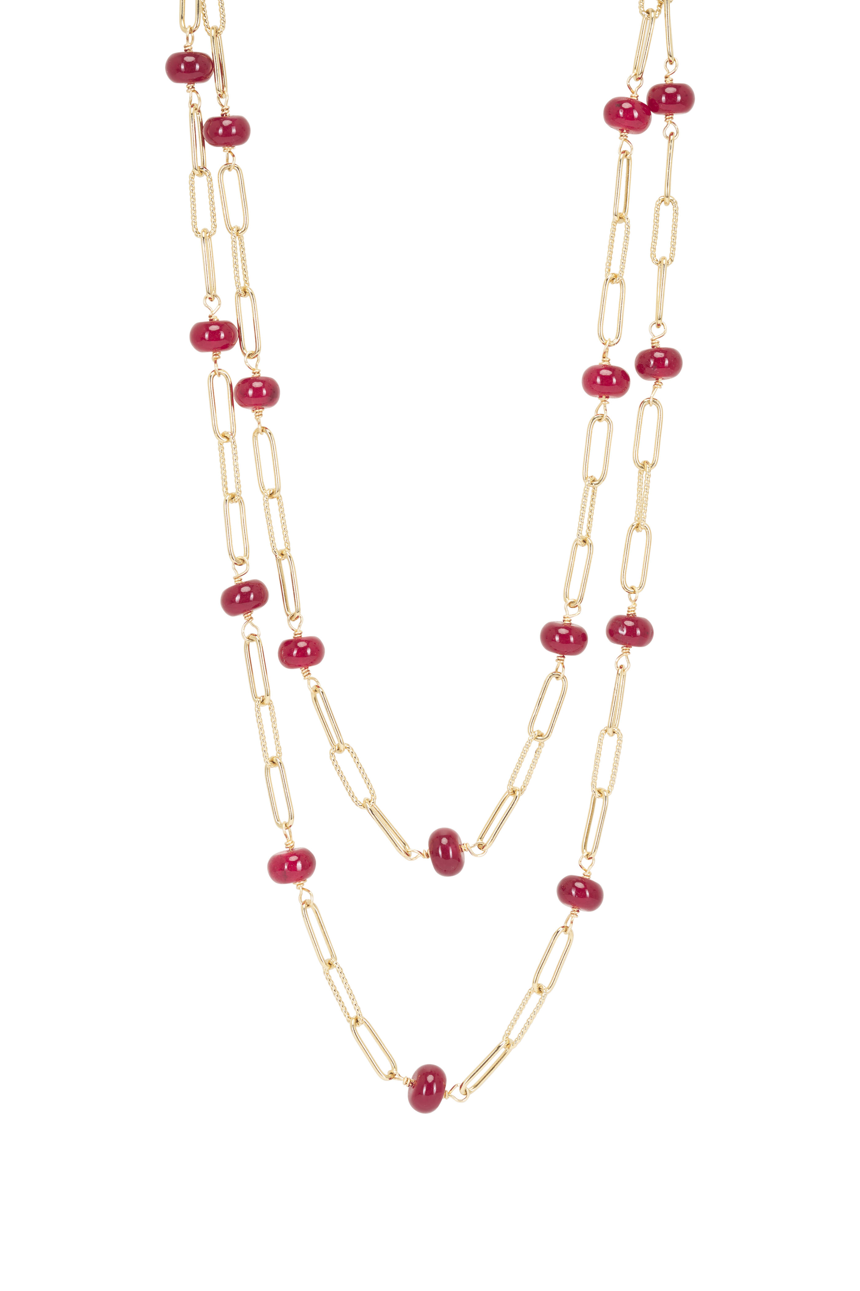 Cristina V. - Safety Pin Maroon Agate Necklace