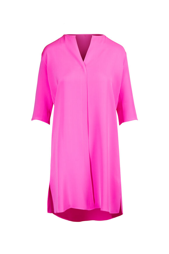 Peter Cohen Oh Hot Pink Silk Dress - view 1