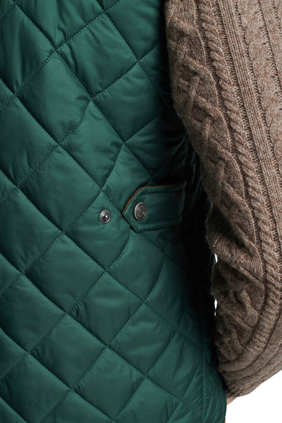 Peter Millar - Essex Balsam Green Quilted Travel Vest