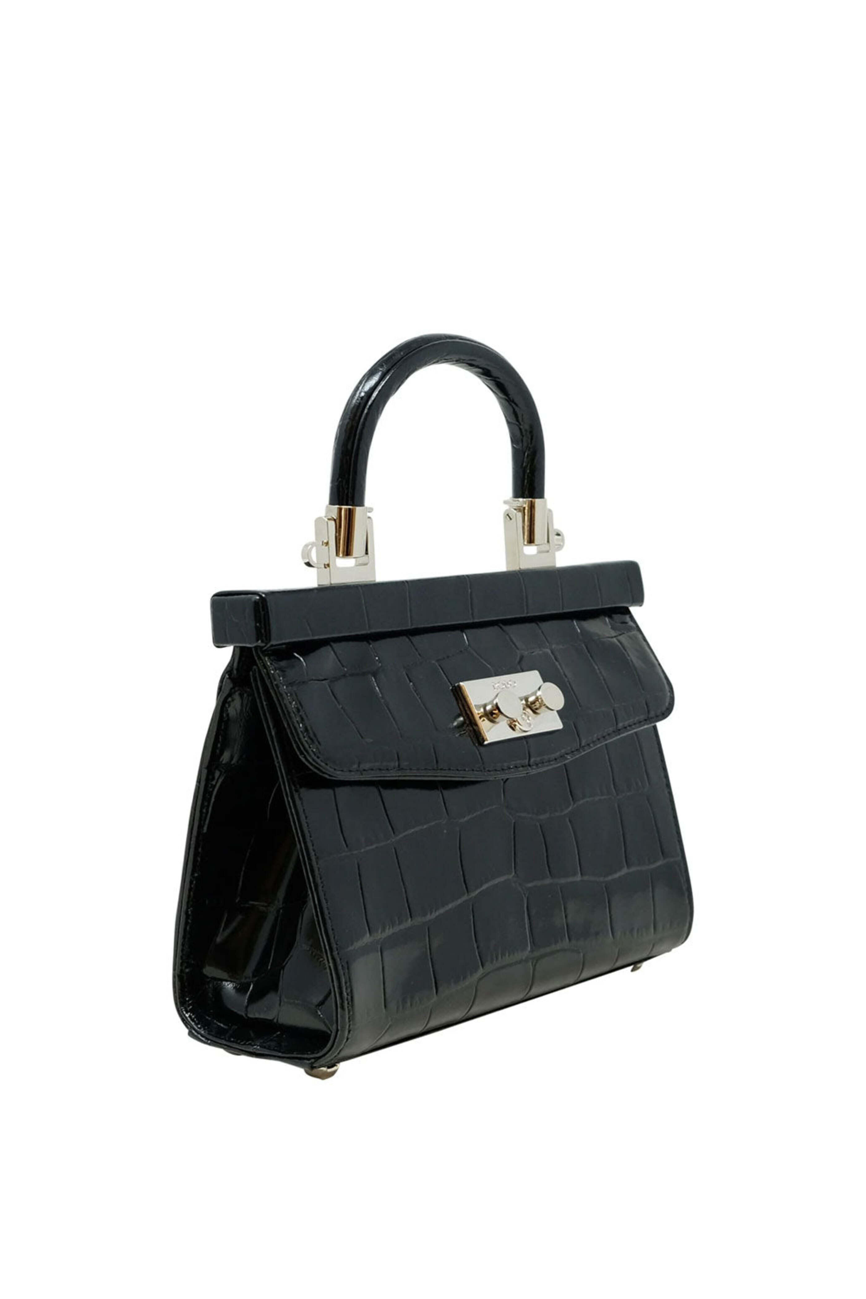 Rodo Firenze - Small Mock Croc Bag in Black