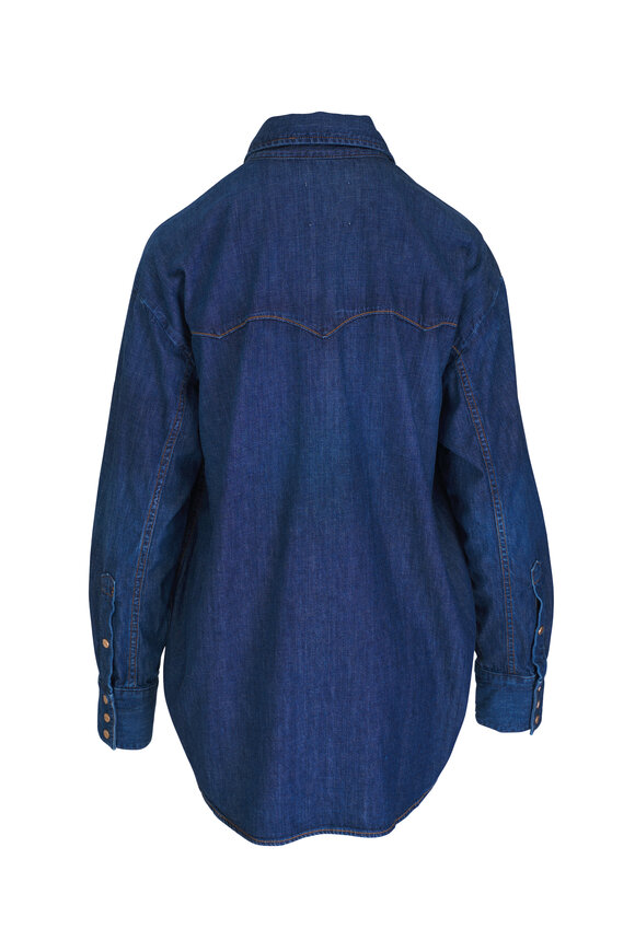 TWP - Rancher Blue Cotton Denim Shirt 