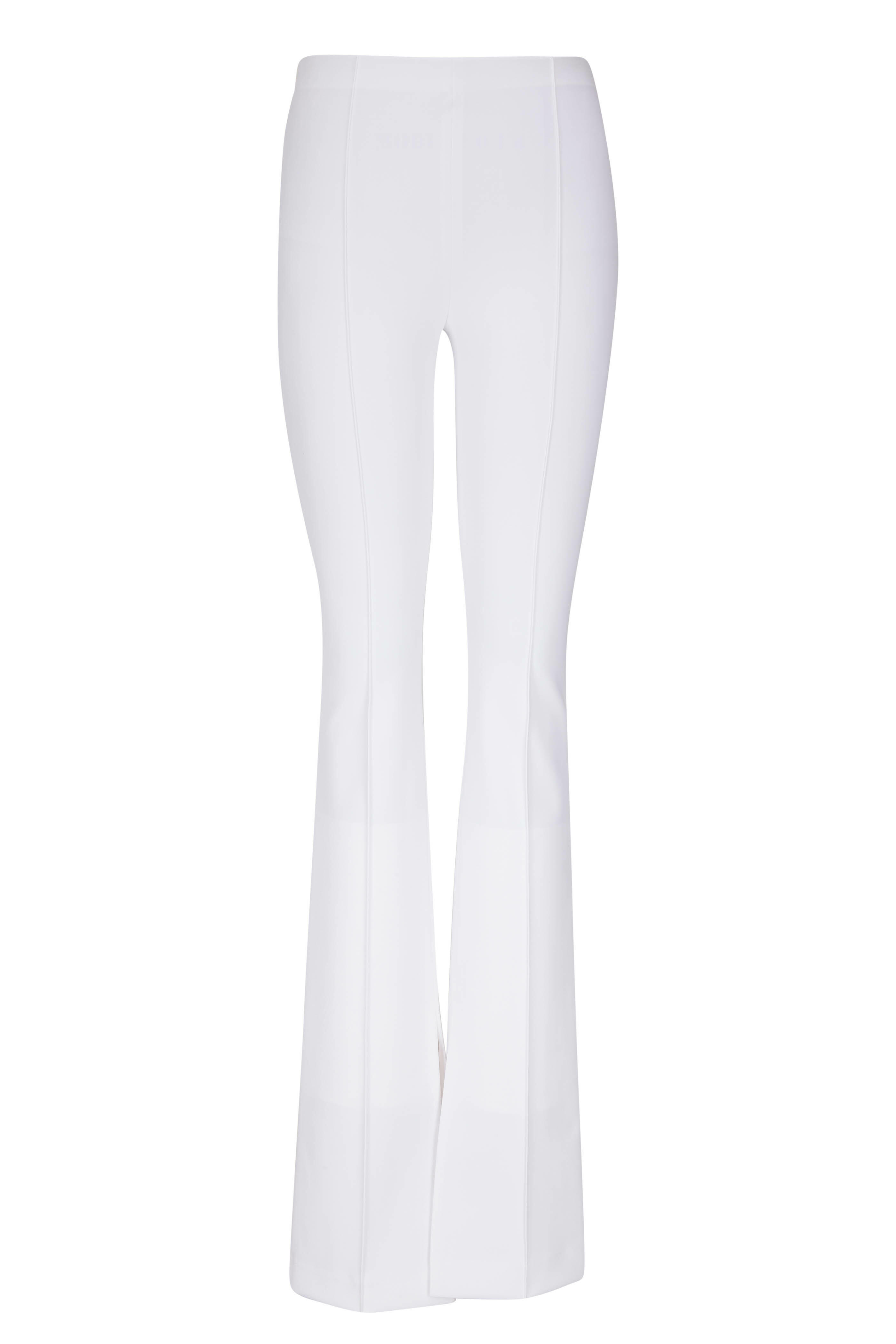 Adam Lippes - Eva White Neoprene Slit Flare Pant