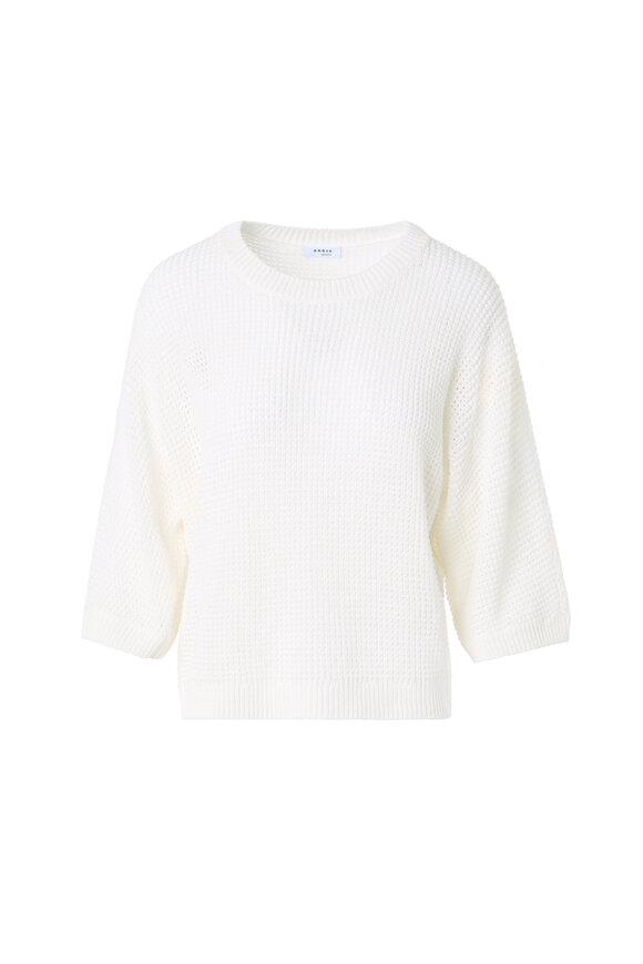 Akris Punto White Line & Cotton Open Knit Sweater - view 1