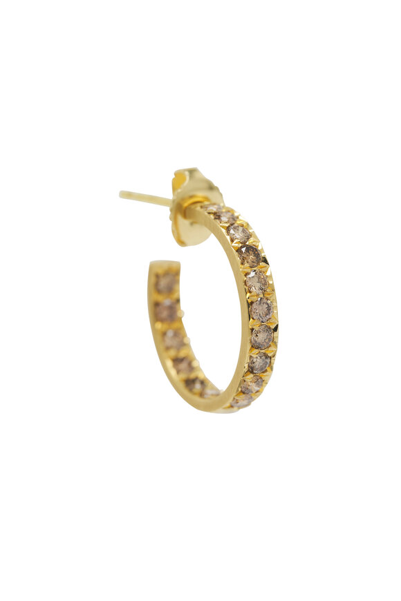 Caroline Ellen - Pavé Diamond Hoops