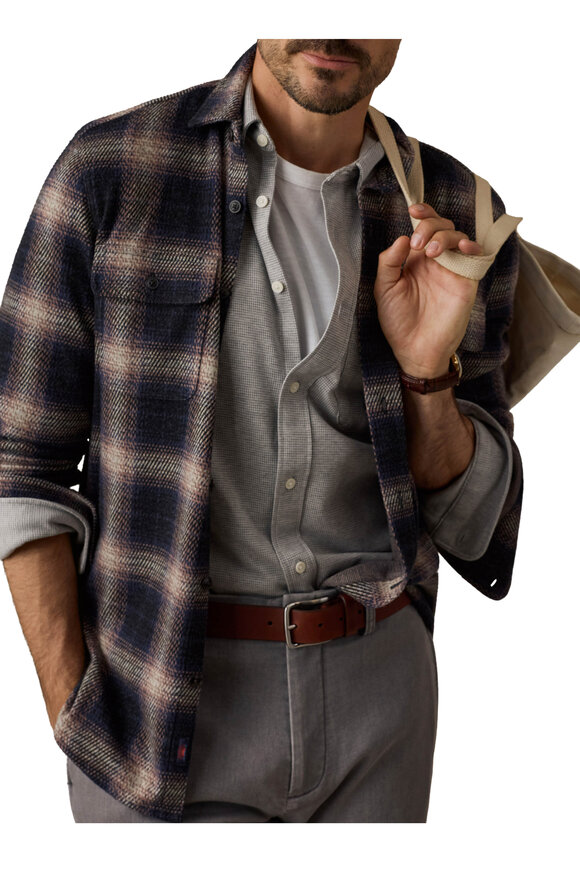 Faherty Brand Legend Storm Ombre Plaid Sweater Shirt - view 2
