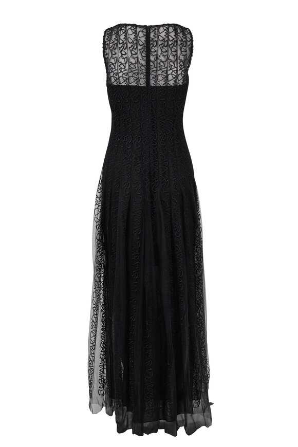 Akris - Black Scribble Print Gown