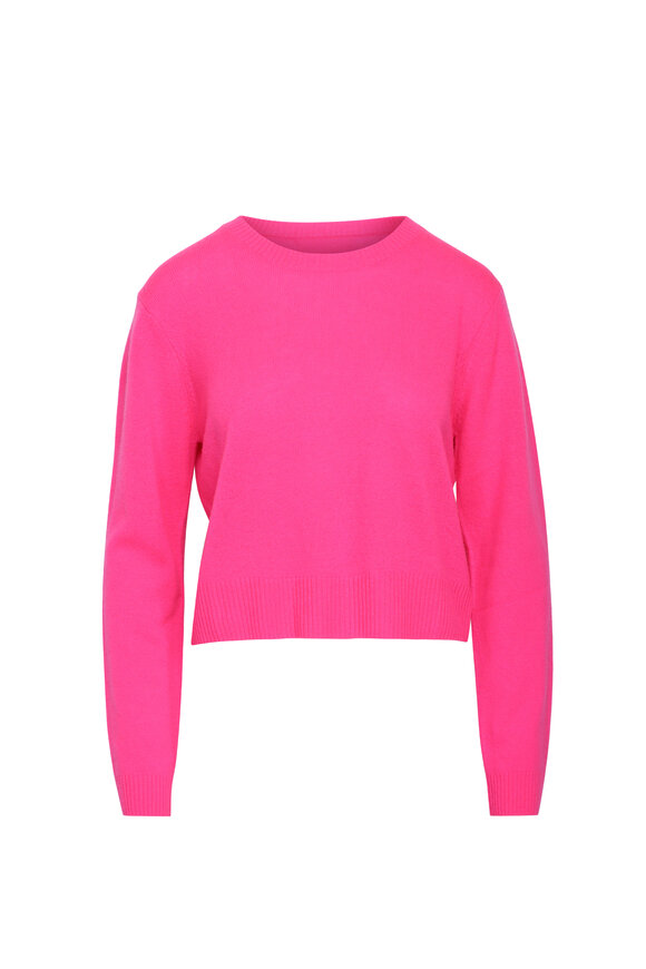 Crush Cashmere Womad Little Hot Pink Crewneck Sweater