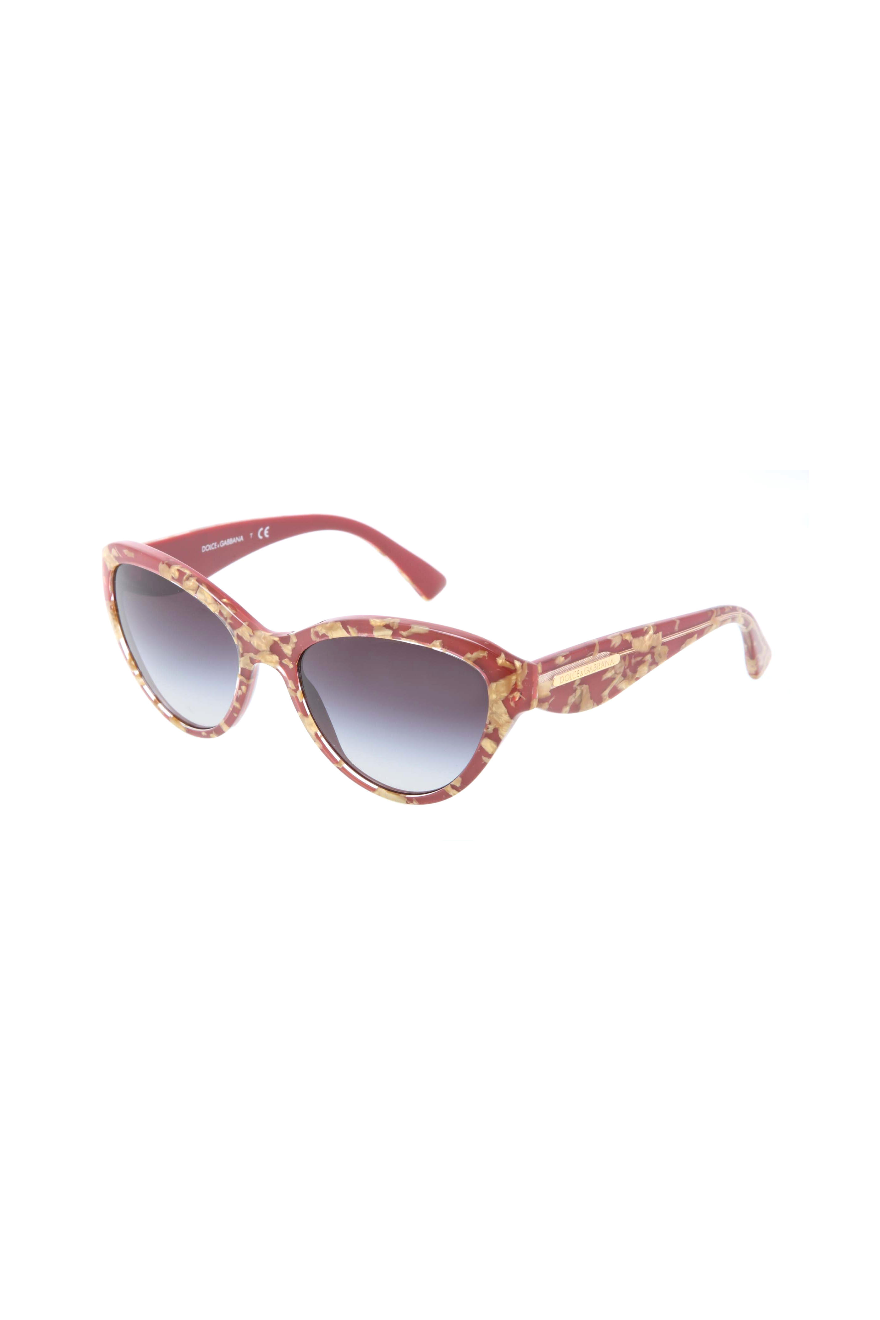 Dolce & Gabbana - Cat-Eye Gold & Red Sunglasses