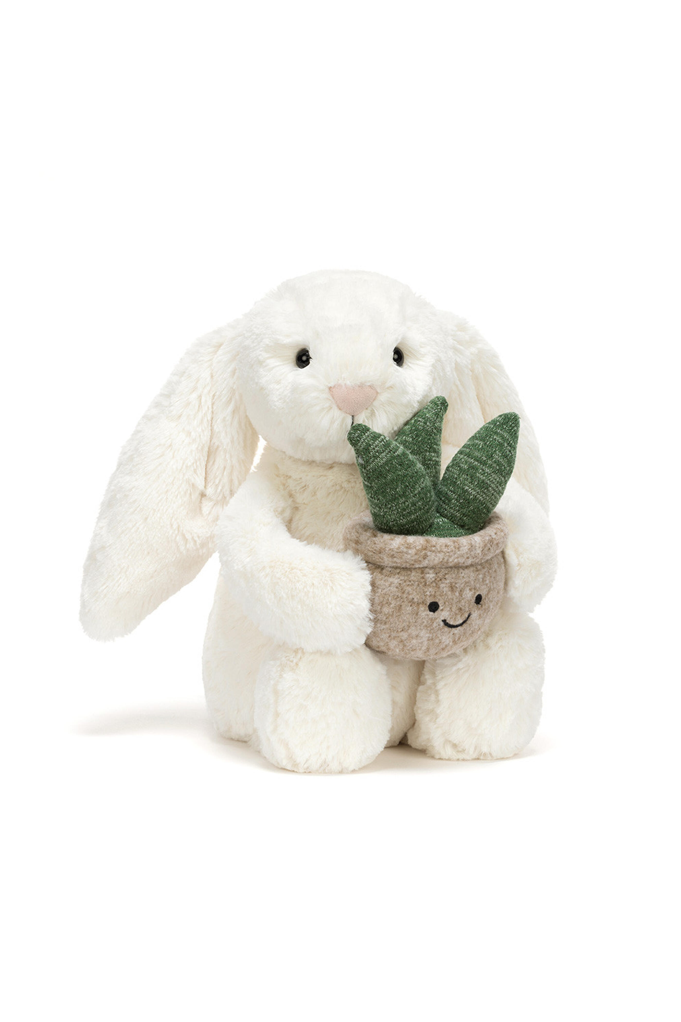 Jellycat - Cream Bunny With Plant