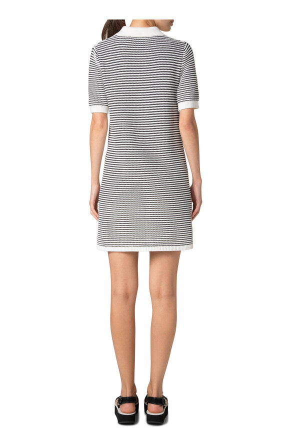 Akris Punto - Cream & Black Stripe Knit Dress