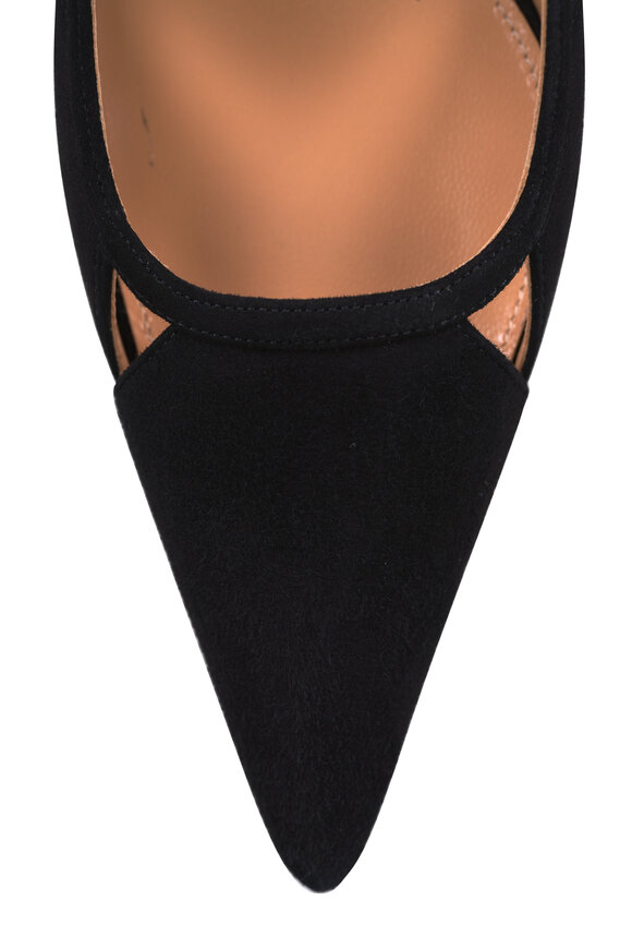 Arteana Savona Black Suede Cut Out Pump, 75mm - view 5
