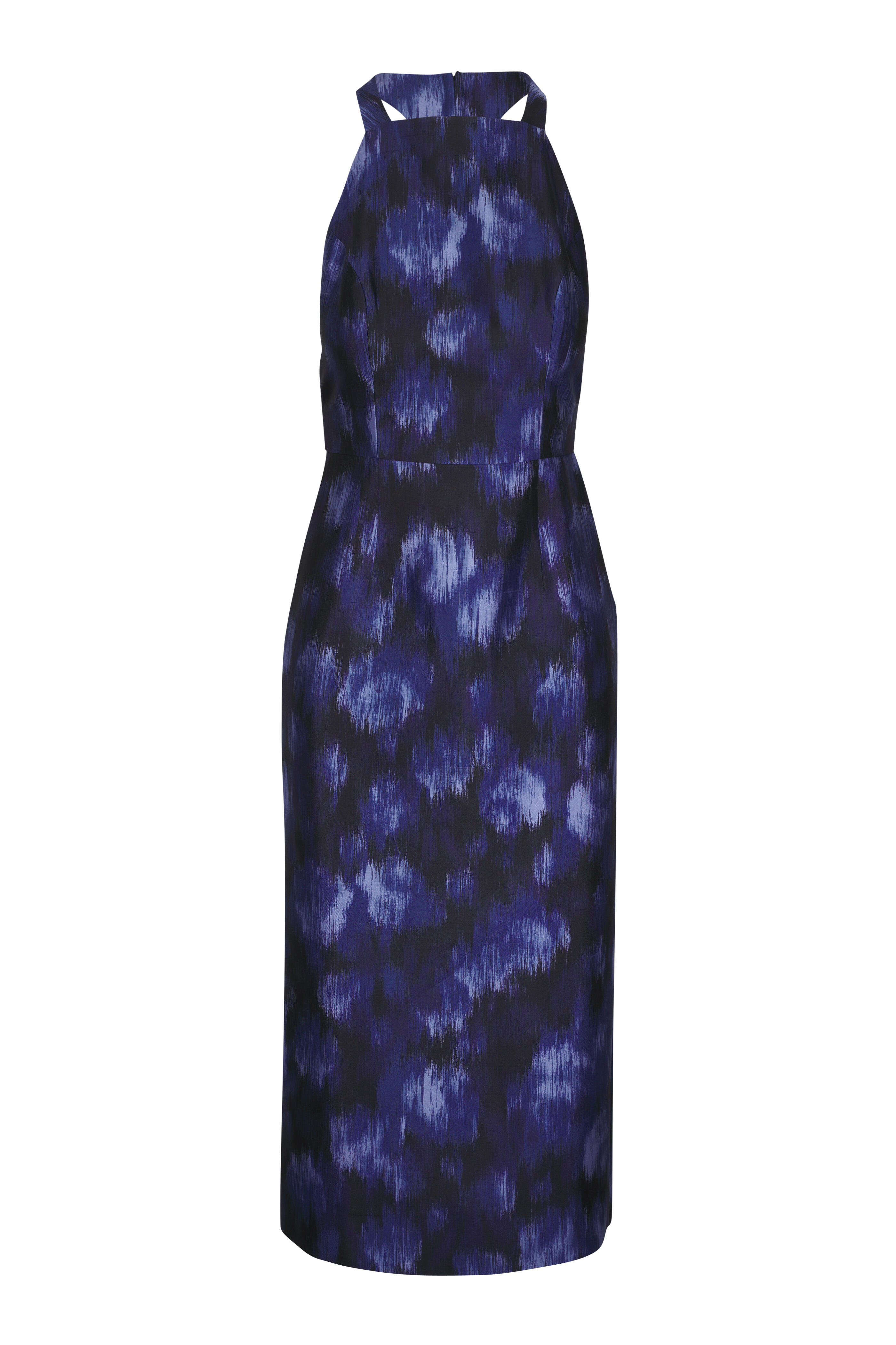 Michael Kors Collection - Floral Chiné Silk & Wool Shantung Halter Dress