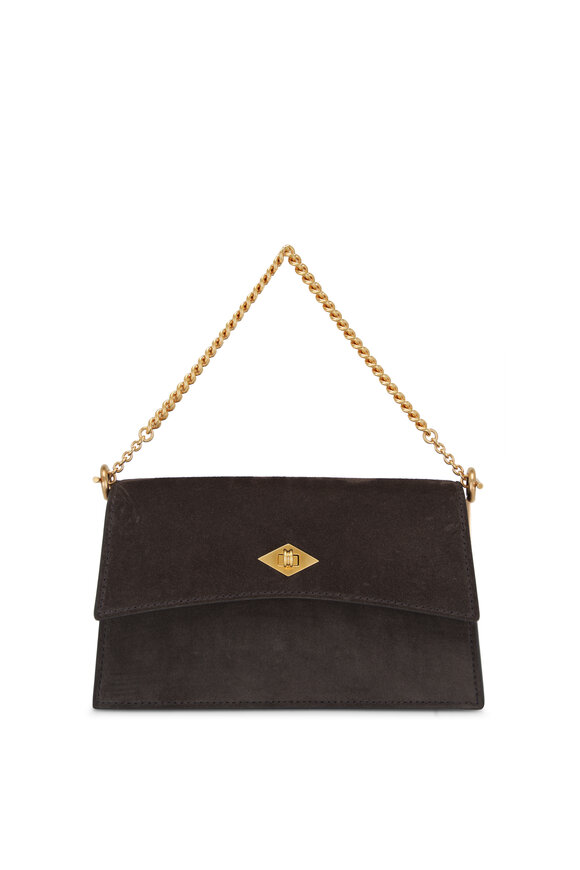 Métier - Mini Roma Chocolate Suede Clutch