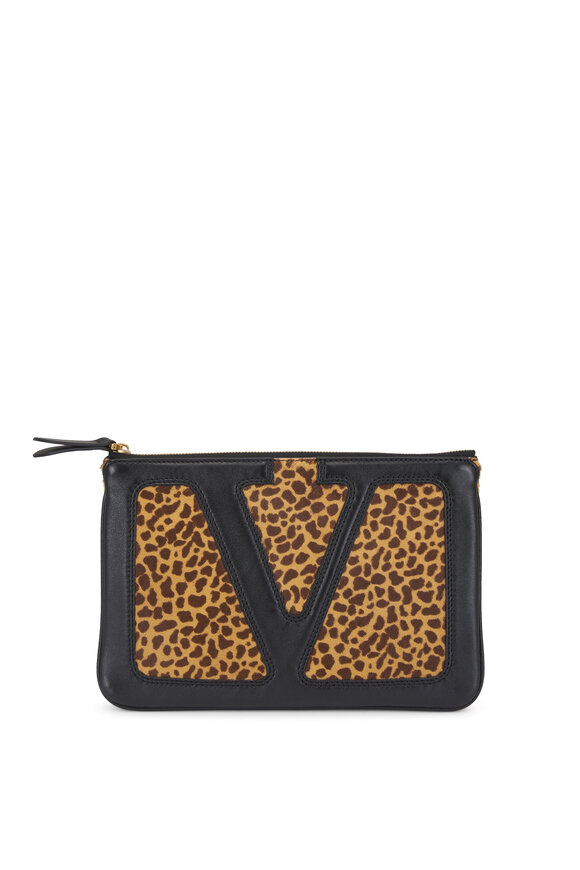 Valentino Garavani Viva Superstar Animal Print Pouch