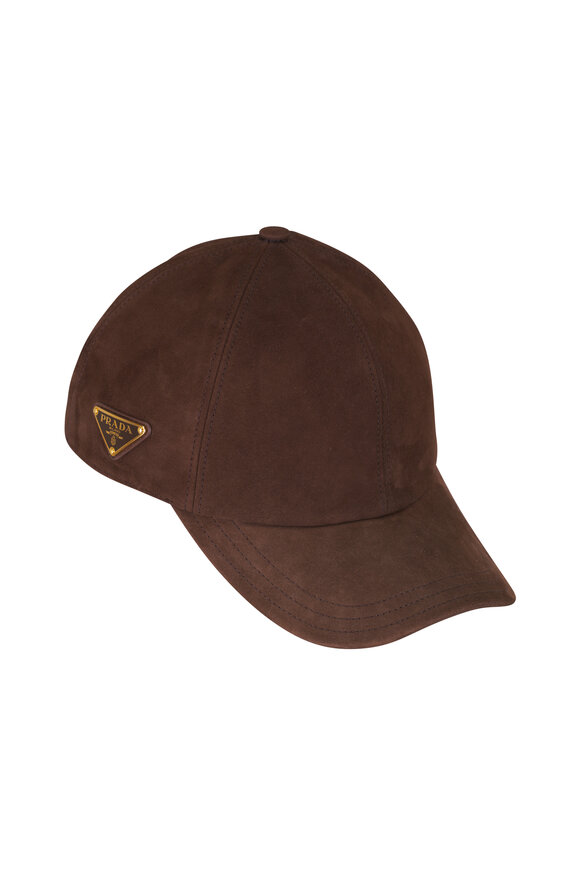 Prada Cacao Suede Baseball Hat