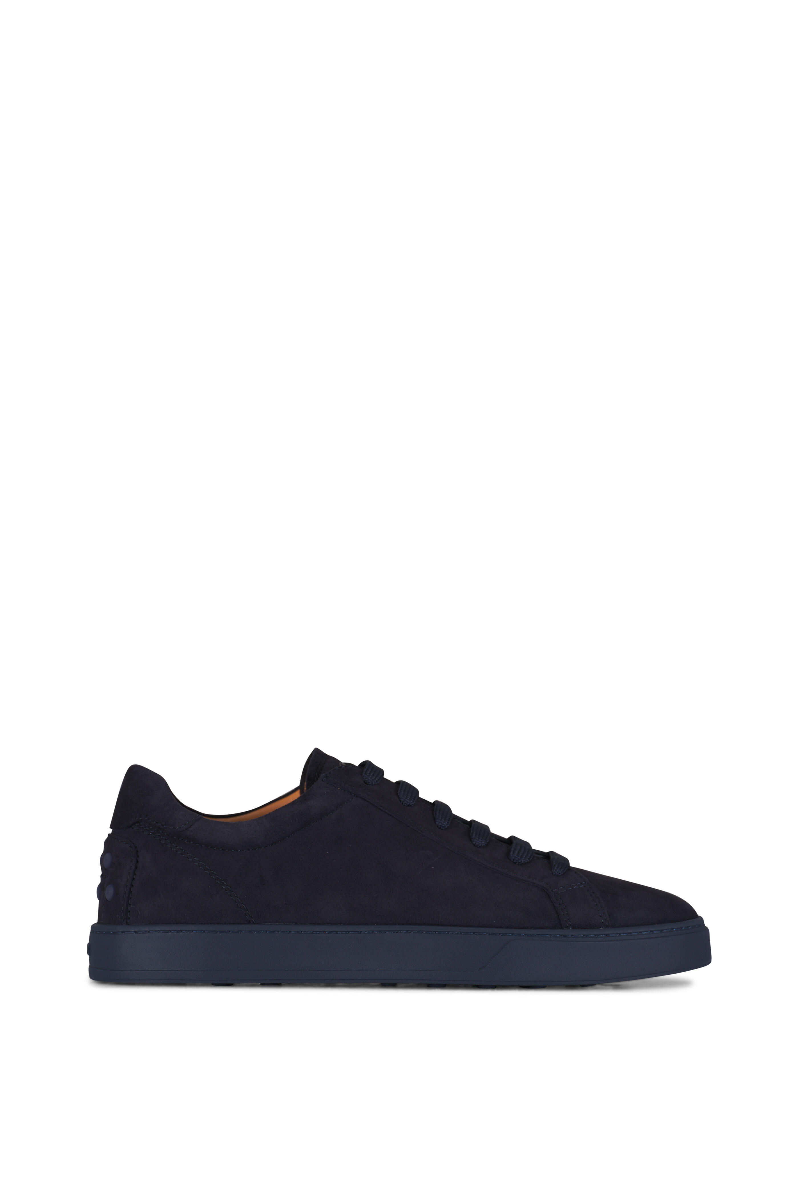 Tod's - Cassetta Navy Blue Suede Low Top Sneaker