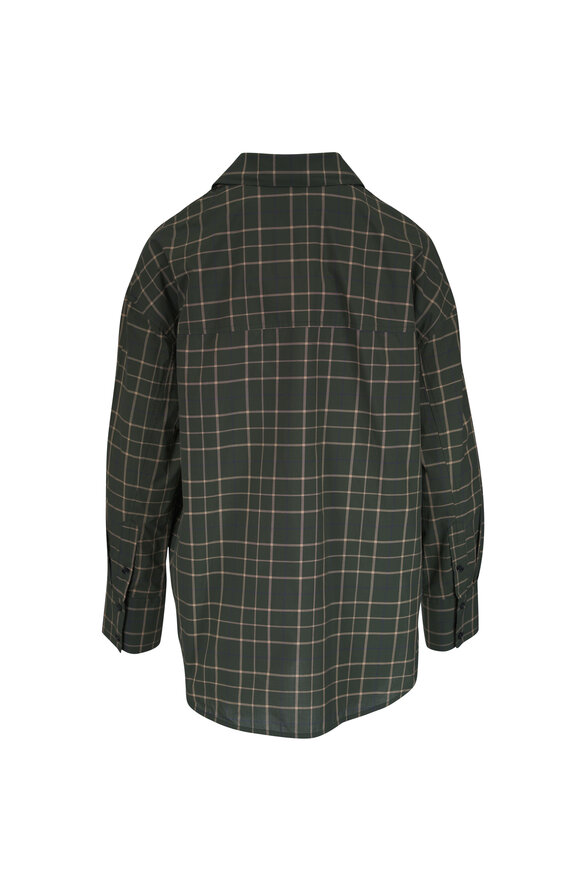 Totême Pine & Popcorn Plaid Cotton Button Down Shirt - view 2