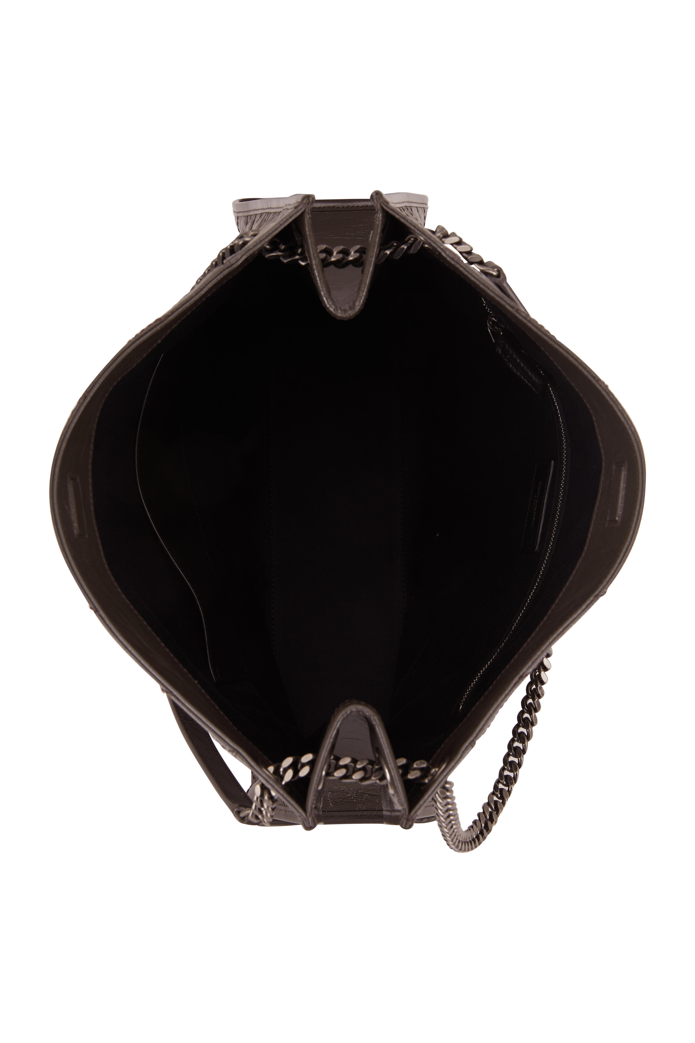 Saint Laurent - Nikki Pebble Gray Quilted Leather Large Tote