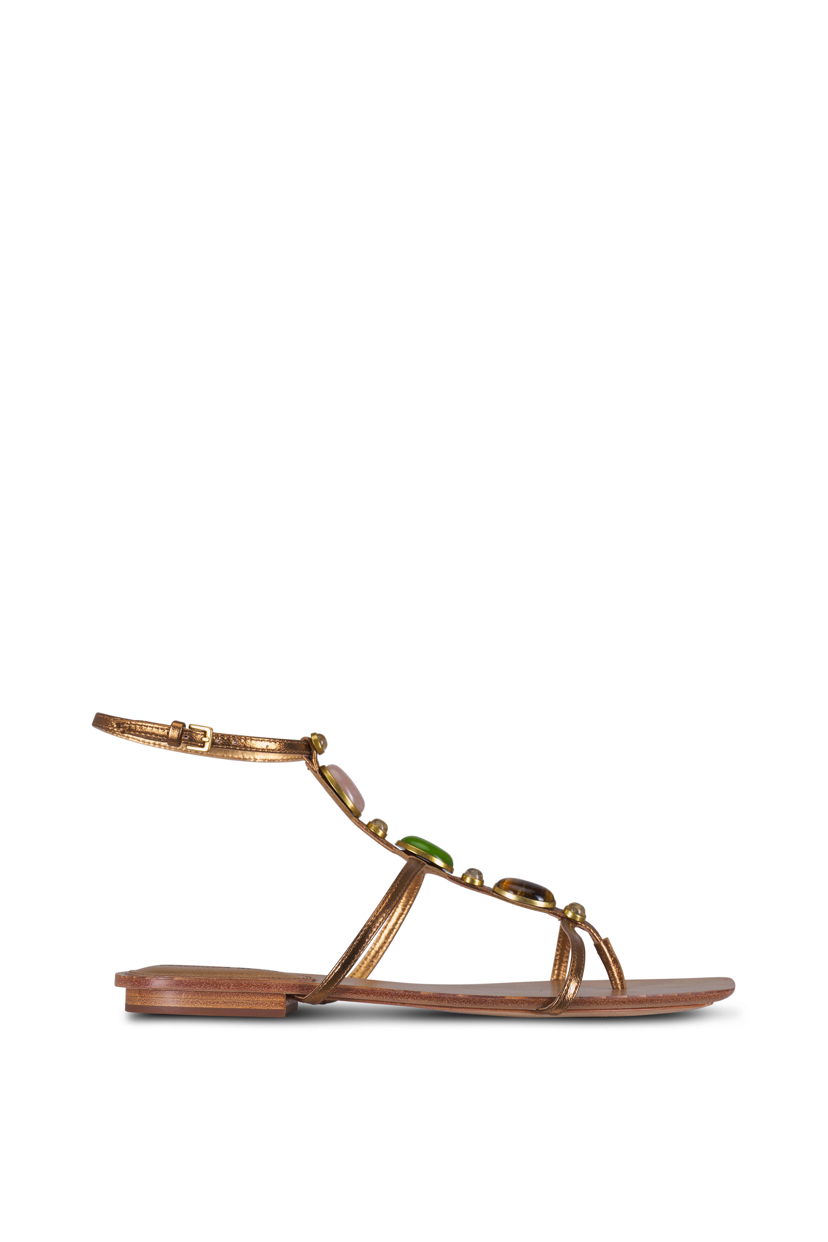 Veronica Beard - Alba Gold Gemstone Sandal | Mitchell Stores