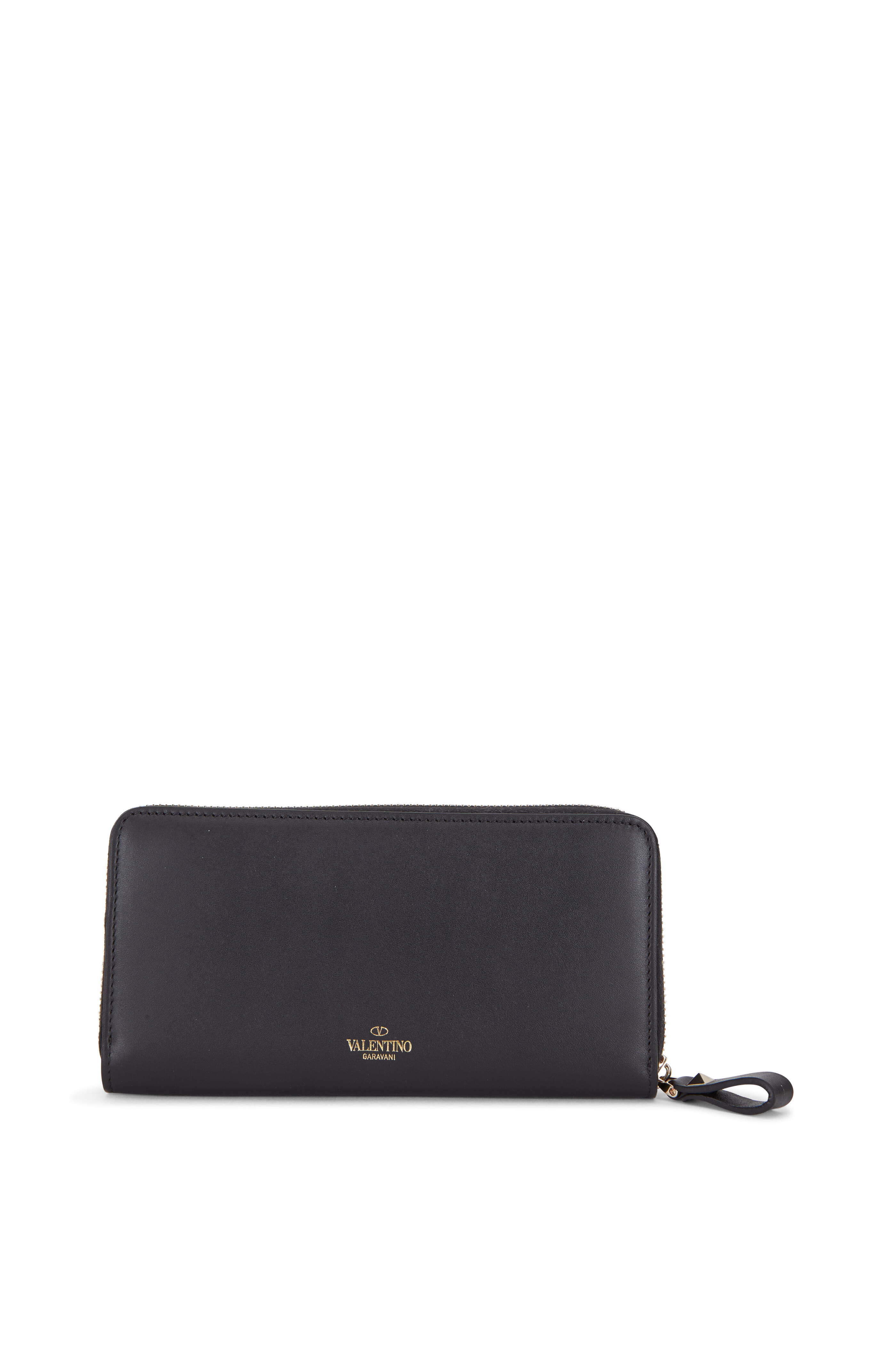【関税&送料込】Valentino Garavani Wallets Black Valentino Garavani Black Wallet Vlogo The Bold Edition