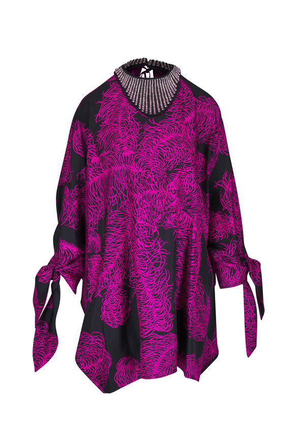 Pucci Pink Struzzo Print Silk Twill Kaftan