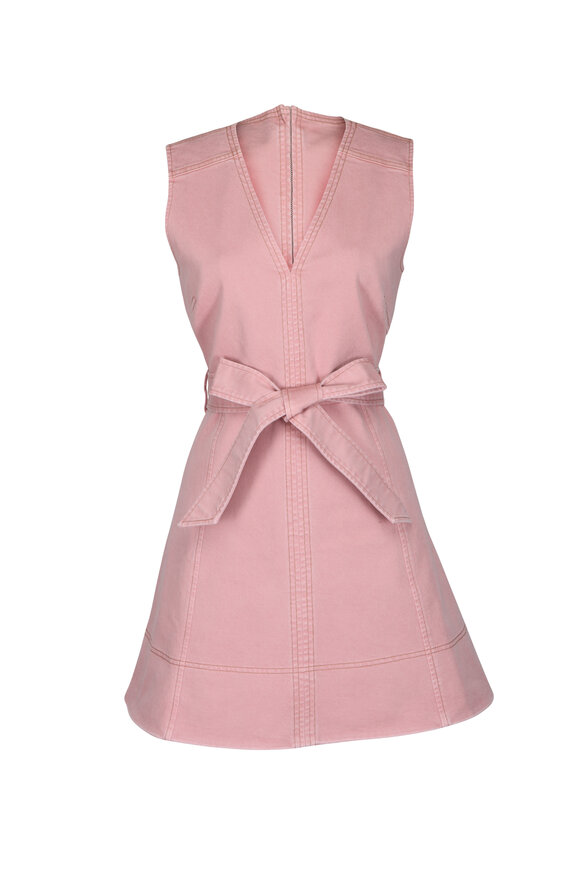 Tanya Taylor Reina Rose Denim Mini Dress