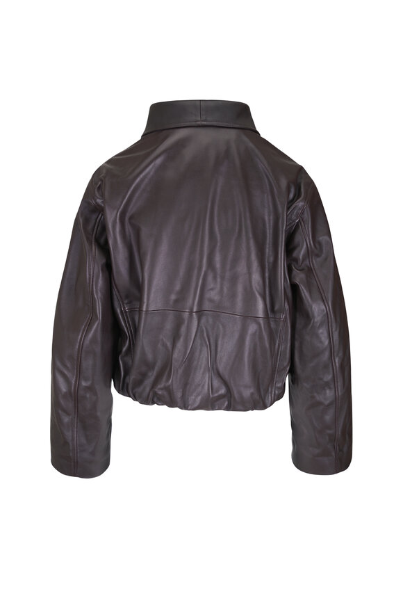Nour Hammour Etienne Dark Brown Leather Jacket - view 3