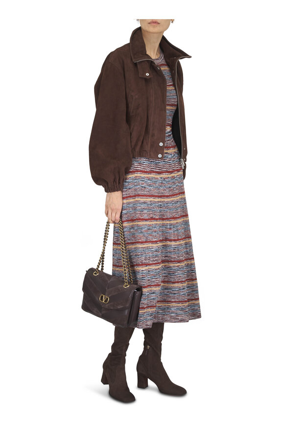 Veronica Beard Nami Multicolor Stripe Knit Dress - view 2